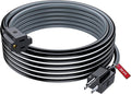 Maximm 30 Ft Black, White and Gray Extension Cord, Heavy Duty 3-Prong Outdoor Power Cable, ETL Listed for Contractors