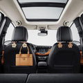 4PCS Car Hooks for Purses and Bags, Flower Car Headrest Hook, Multipurpose Back Seat Hanger Storage Organize Universal (4PCS-Brown Flower)
