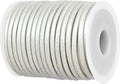 GENIQUE Real/Genuine Round Leather String Cord for Necklace, Bracelets, Jewellery, Braiding (3mm, Pearl White Metallic)