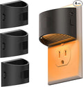 L LOHAS LED Night Light with Motion Sensor & Dusk to Dawn Sensor, Night Lights Plug into Wall with 30-100lm Adjustable Brightness, Dimmable Night Light for Bathroom Hallway, 1600K Amber, 4 Pack