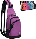 Peicees Small Sling Bag for Women Mens Convertible Crossbody Backpack Shoulder Chest Daypack with Zipper Strap for Hiking