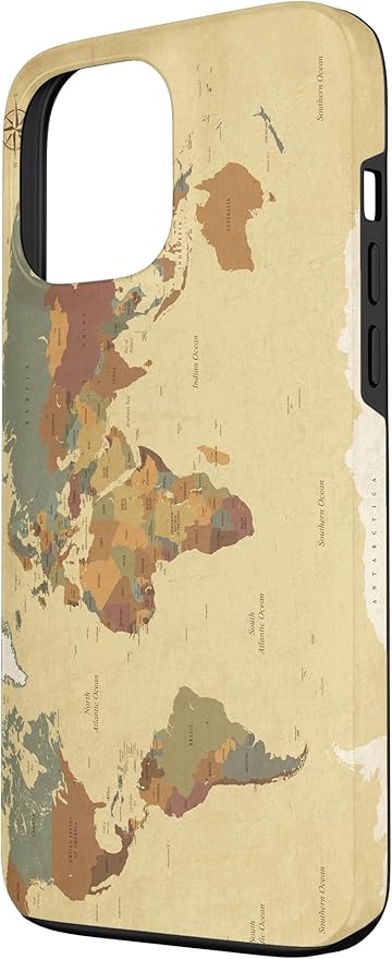 Globe Map Smartphone Cell Cover Gift World Map Pattern Phone Case for iPhone 13 Pro Max
