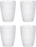 uxcell 10oz Acrylic Drinking Glasses, 4Pcs Plastic Reusable Tumblers Drinkware Unbreakable Water Glasses Cup Stackable & Dishwasher Safe for Home Outdoors Restaurant, Transparent