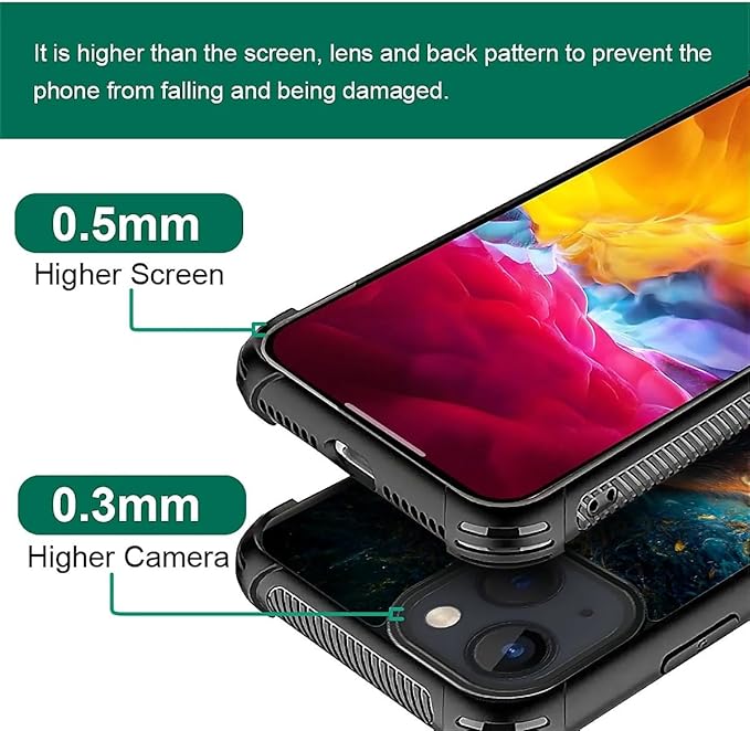 for iPhone 15 Plus Case, Star Cave Hungry Wolf Pattern Graphic Design Girl Boy Soft Silicone Hard Acrylic Shock Protection for iPhone 15 Plus