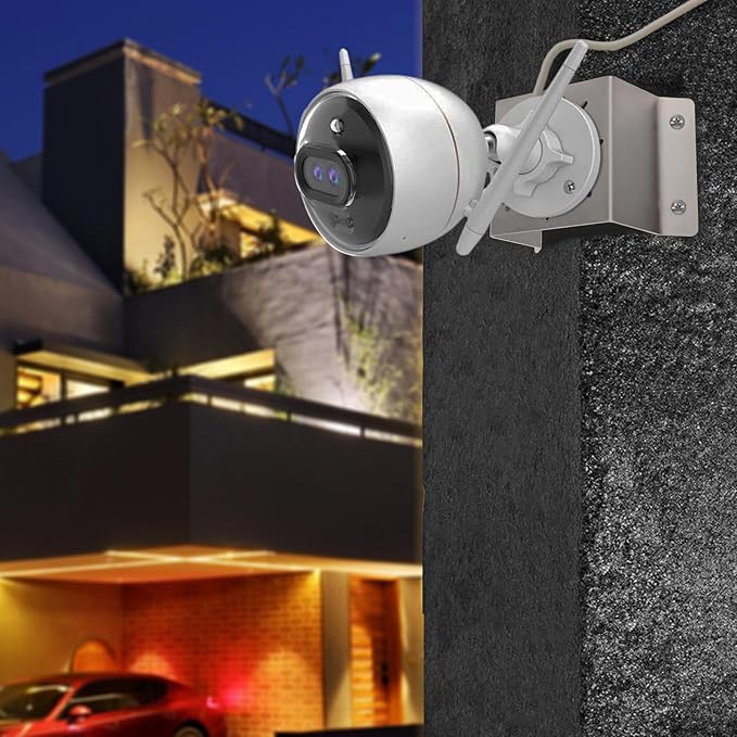 WiTi Exterior Outside Corner Wall Mount for Eufy Solacam S340, Stainless Steel Holder for a Wider View Angle Enlarge to 270 °,Compatible with Wyze Ring Reolink Cameras Bullet and PTZ
