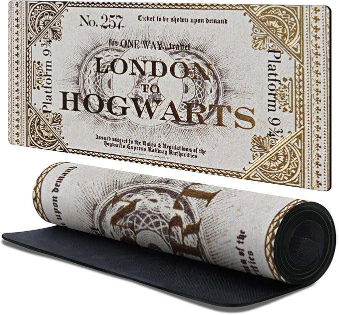 Head Case Designs Officially Licensed Harry Potter Platform 9 3/4 Ticket Graphics 37.4 x 15.75 x 0.16 inches (900 x 400 mm) - XL Gaming Office Desk PC Keyboard Mouse Mat Pad