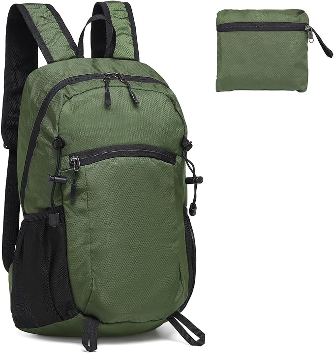 Hiking Daypack Packable, Camping Backpack Water Resistant Lightweight Polyester for Men Women Travel Outdoor