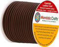 Mandala Crafts Round Genuine Dark Brown Leather Cord for Jewelry Making – 2mm Cowhide Leather Rope String Lace for Kumihimo – 20 Yards Cowhide Craft Cording Spool