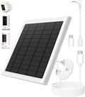 8W Solar Panel for Ring Camera, Solar Panel Charger Compatible with Ring Stick Up Cam/Pro Battery, Spotlight Cam/Pro/Plus Battery, Includes Barrel Plug to USB-C Adapter, IP65 Waterproof, 10ft Cable