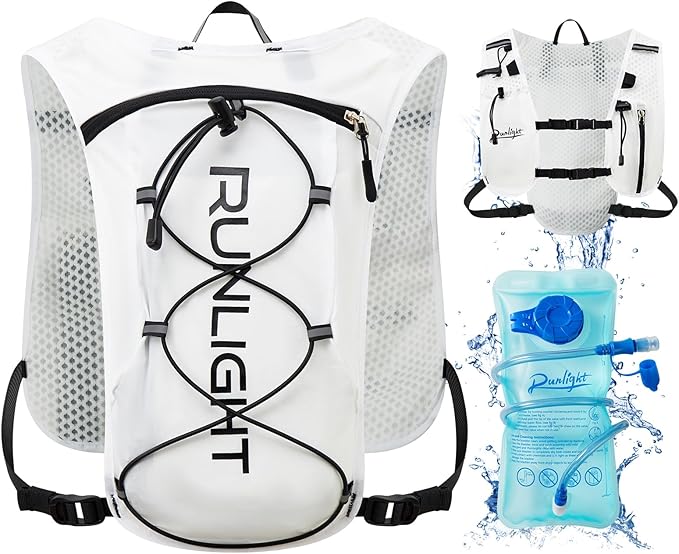 Runlight Running Vest for Women Men Lightweight Hydration Backpack Pack with 1.5L Water Bladder Bag Hydro Daypack for Hiking,Trail,Skiing,Camping,Cycling,Race,Marathon