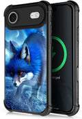 for iPhone 17 Air Case,for MagSafe Graphic Design for Girl Boy Soft Silicone Hard Acrylic Shock Protection Designed for iPhone 17 Air Snowy Mountain Fox Lake Pattern