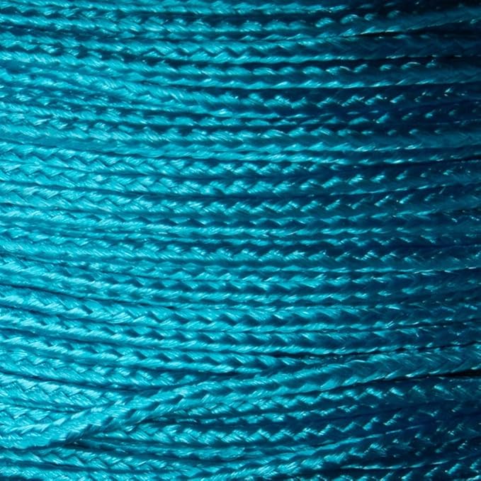 Paracord Planet Micro Paracord – Thin Braided Cord for Crafting, Fishing, and DIY Projects in 125 ft Spools – Neon Turquoise