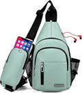JENAGREEN Sling Backpack Crossbody Sling Bag for Women Men, Multipurpose Travel Hiking Adjustable Chest Bag Casual Daypack