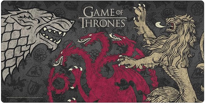 Head Case Designs Officially Licensed HBO Game of Thrones Stark, Targaryen, Lannister Graphic Art 23.62 x 11.81 x 0.12 inches (600 x 300 mm) - L Gaming Office Desk PC Keyboard Mouse Mat Pad