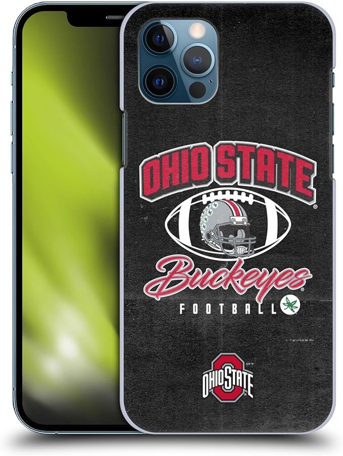 Head Case Designs Officially Licensed Ohio State University Vintage Football Graphics Hard Back Case Compatible with Apple iPhone 12 / iPhone 12 Pro