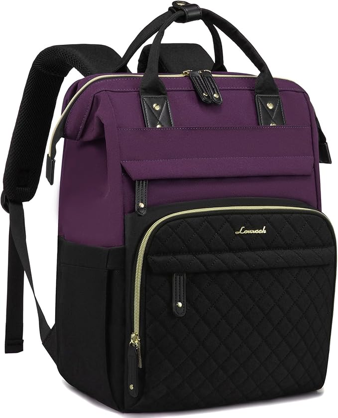 LOVEVOOK Laptop Backpack for Women, 15.6 inch Waterproof Nurse Bag Teacher Work Backpack Purse for Women, Travel Computer Backpack for College Office Business Ladies