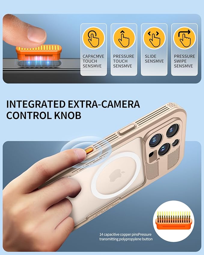 Lanhiem Magnetic for iPhone 16 Pro Max Case, IP68 Waterproof Dustproof Case, [Compatible with Magsafe] [Built-in Screen Protector] Full Body Heavy Duty Rugged Phone Cover 6.9 inch, Desert