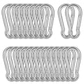 30PCS M8 Heavy Duty Carabiner Clip, 3Inch Snap Hook Quick Link Small Carabiner Clips,Spring Link Buckle for Fishing Camping Hammock Dog Leashes-550LBS Holding Capacity (Silver)