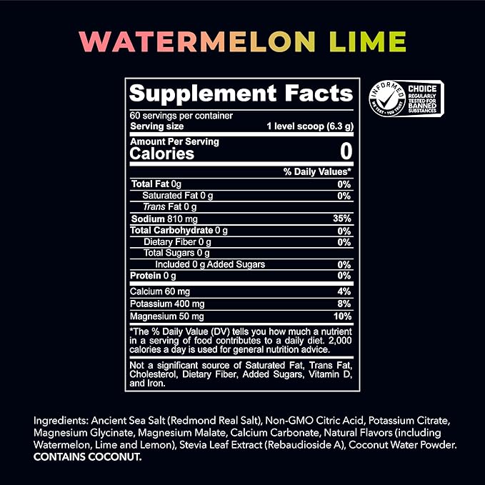 REDMOND Re-Lyte Hydration Electrolyte Powder Mix (Watermelon Lime)
