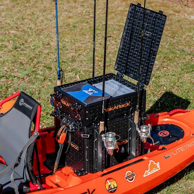 YakAttack ShortStak Upgrade Kit for BlackPak Pro | 13" x 16" – Black | Stackable Kayak Crate Extension with GridLoc Panels & Hardware | Not a Standalone Box | Made in USA