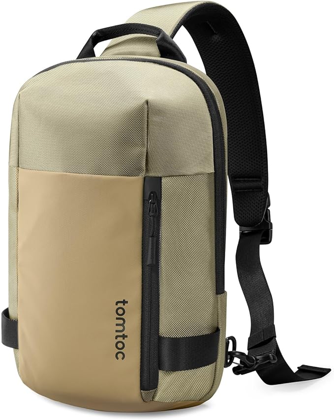 tomtoc 7L Sling Backpack Crossbody Bag for Men Women, EDC Daypack Chest Shoulder bag for 14-inch MacBook Pro M5 Pro/Max, 13" MacBook Air, 13" iPad Air M4/Pro M5, Organized, Daily Use, Work, Travel-S