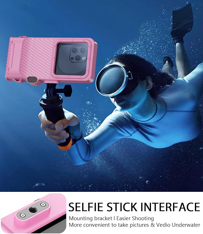 Waterproof Phone Case for Snorkeling - Underwater Touchscreen Housing, Universal Underwater Photo&Video Diving Case for iPhone 17/16/15/14 Pro Max Samsung Galaxy S25/S24 Ultra Up to 6.9'' Purple
