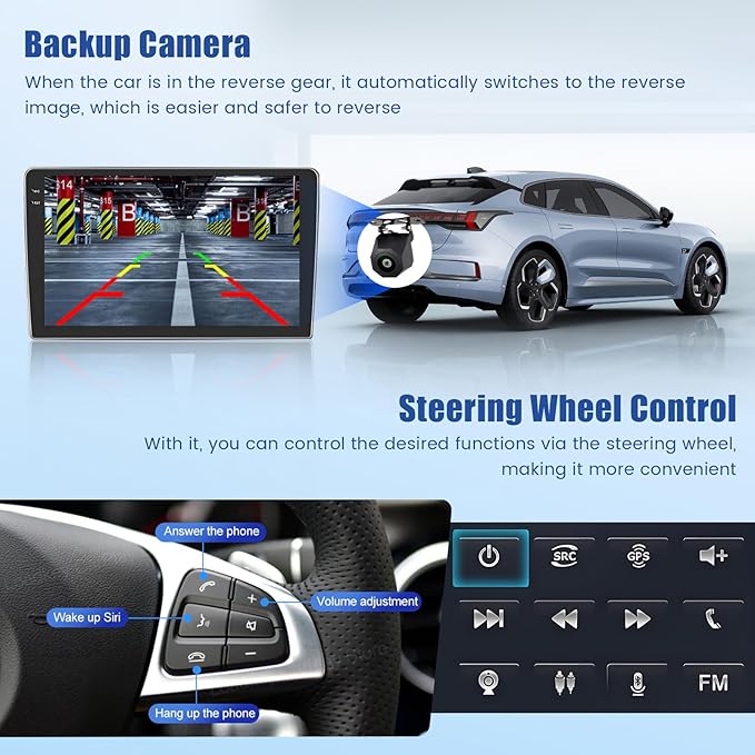 5Ghz WiFi 4G+64G Android 15 Radio for Jeep Patriot Compass 2007-2009 Car Stereo with Wireless Carplay Android Auto,5.0 Bluetooth,Build-in EQ,10inch IPS Touchscreen,GPS,FM/RDS Backup Camera MIC
