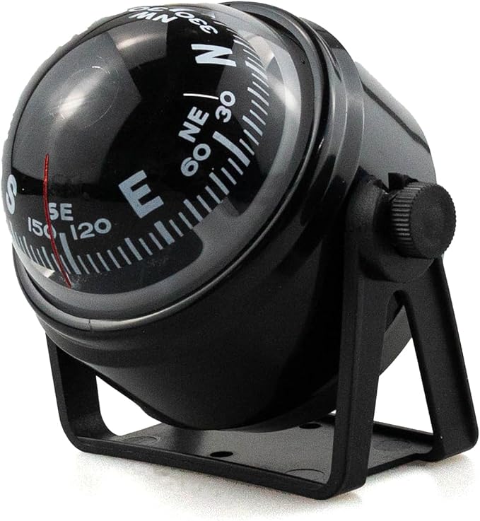 Marine Compass, Car Marine Navigation Compass with Adjustable Mounting Bracket, Car Marine Accessories, Marine RV Truck Accessories