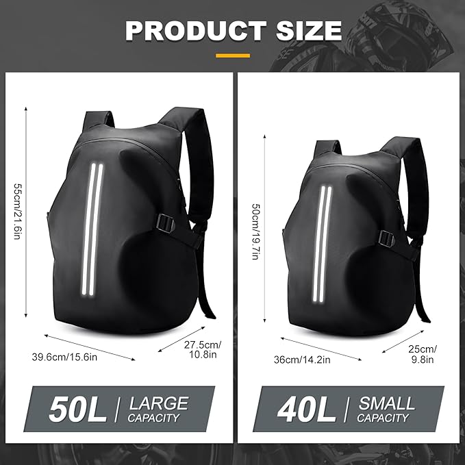 Motorcycle Helmet Backpack, Luggage Backpack for Men, Motorcycle accessories, Motorbike Riding Bags, Bikers backpack, Large Capacity Laptop Bag