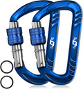 Rhino Produxs 12kN (2697 lbs) Heavy Duty Carabiner Clips, for Securing Pets, Outdoor, Camping, Hiking, Hammock, Dog Leash Harness, Keychains