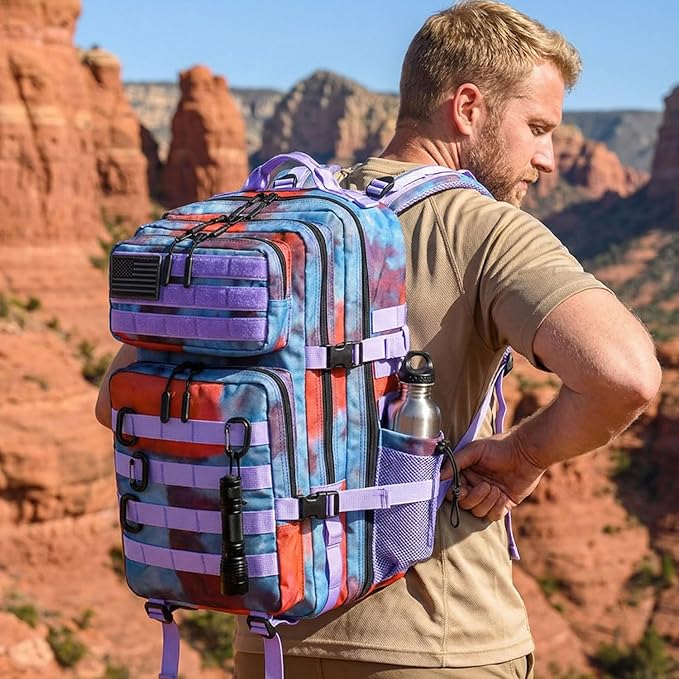 45L Tactical Backpack for Men Women, Military Assault Pack with MOLLE, Large 3 Day Bug Out Bag for Hiking Camping