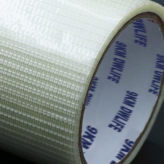 9KM DWLIFE Kite Ripstop Repair Tape 5cm-10cm Bi-Directional Fiberglass Filament Tape Clear Waterproof Strong High Adhesion Tear UV Resistance for Tent Sail Awning RV Camper Packing Fabric