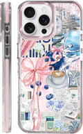 Case for iPhone 16 Pro,[Compatible with MagSafe],Pink Bow Girly Coquette Collage Phone Case Design，for Women Girls Magnetic Clear Cover - Slim, Sleek, & Shockproof Protection