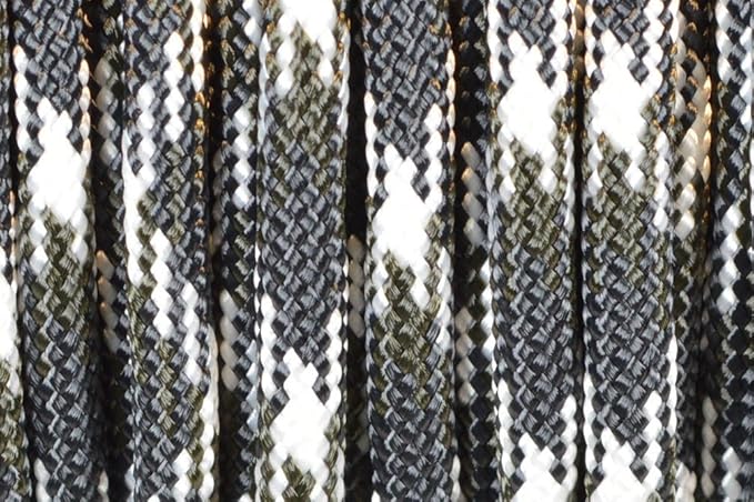 BORED? PARACORD! 550 lb Paracord – Ideal for Crafting, DIY Projects, Camping, Military & Active Outdoors – 300+ Colors – Tactical Parachute Cord Type III – Strong - Army Camo 50 Feet