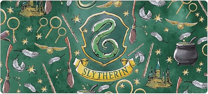 Head Case Designs Officially Licensed Harry Potter Slytherin Graphics 37.4 x 15.75 x 0.16 inches (900 x 400 mm) - XL Gaming Office Desk PC Keyboard Mouse Mat Pad