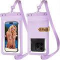 MOLOPPO Waterproof Phone Pouch, with Interior Card Holder, Large Dry Phone Case for iPhone 17 16 15 14 13 Pro Max, Beach Vacation Essentials,1 Pack,Purple