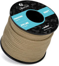 Abma Cord 2.4mm Paracord 275 100ft Nylon Rope 4 Strands Tactical Parachute Cord - Max. 275lbs - Tan