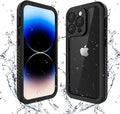 Lanenas for iPhone 14 Pro Max Case, 14 Pro Max Waterproof Case with Built-in Screen Protector, Full Body Heavy Duty Phone Case Dustproof Shockproof Case Cover for iPhone 14 Pro Max 6.7inch Black