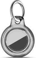 for Apple AirTag 2nd & 1st Gen, Waterproof Case for AirTag Holder Keychain,GPS Tracker Cover for Dog,Car Key,Luggage-E41-Clear Black