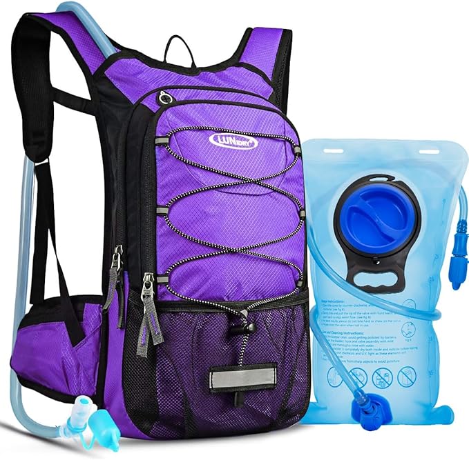 Insulated Hydration Pack Backpack with 3L BPA Free Leak-Proof Water Bladder, Keep Liquids Cool for Up to 5 Hours, Daypack for Hiking, Running, Cycling, Hunting, Climbing