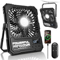 yAyusi 20000mAh Battery Powered Portable Travel Fan, Ultra-Slim 8Inch Rechargeable Camping Fan with Remote Controller, Maximum Battery Life of 82 Hours, Suitable for Bedrooms, Cruise, Tents, Travel