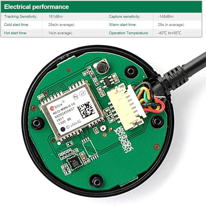 Deegoo-FPV GPS Compass Module+ NEO-M8N+ GPS BDS Module Precision APM Drone Control, GPS Receiver FPV Flight Control Pixhawk Navigation Module for APM PIX PX4, Compatible with APM Port I2C MWC