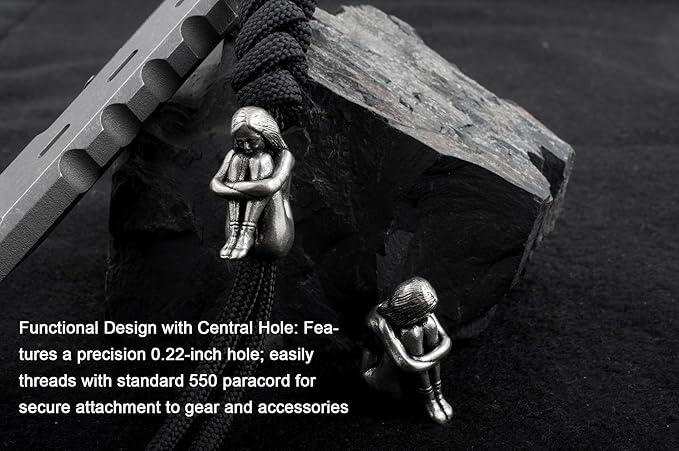 Paracord Beads with Hole, Suitable for Survival Knife Lanyard, Keychains, Zipper, DIY Projects