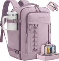 LOVEVOOK 40L Travel Backpack for Men Women, Waterproof Carry On Backpack for Work & Travel, Flight Approved Personal Item with 3 Packing Cubes, TSA Bag Fits 17.3" Laptop,Grape purple