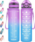 Enerbone 32 oz Drinking Water Bottle with Times to Drink and Straw, Motivational with Carrying Strap, Leakproof BPA & Toxic Free, Ensure You Drink Enough Water for Fitness Gym Outdoor