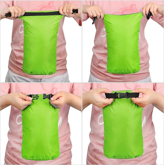 Shappy 6 Pcs Waterproof Dry Bag Set Ultralight Stuff Sack 20/15/10/8/5/3L Backpacking Bag with Long Adjustable Strap Outdoor Keep Gear Dry Sack for Camping Kayaking Boating Hiking Travel