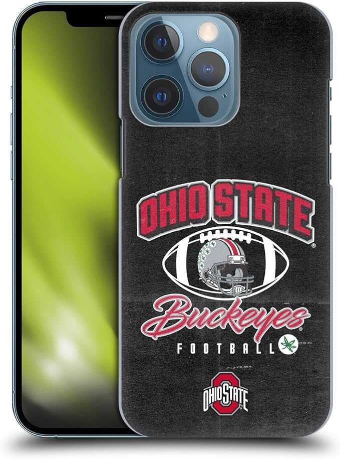 Head Case Designs Officially Licensed Ohio State University Vintage Football Graphics Hard Back Case Compatible with Apple iPhone 13 Pro