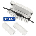 3 Pack Outdoor Extension Cord Safety Cover with Waterproof Seal IP54 Water-Resistant, Weatherproof Electrical Connection Box with 2 Latches, Plug, Socket, Holiday Decoration Light, White
