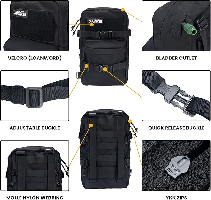 EXCELLENT ELITE SPANKER Tactical MOLLE Hydration Backpack Water Bladder Carrier Pack for Tactical Vest Backpack Plate Carrier