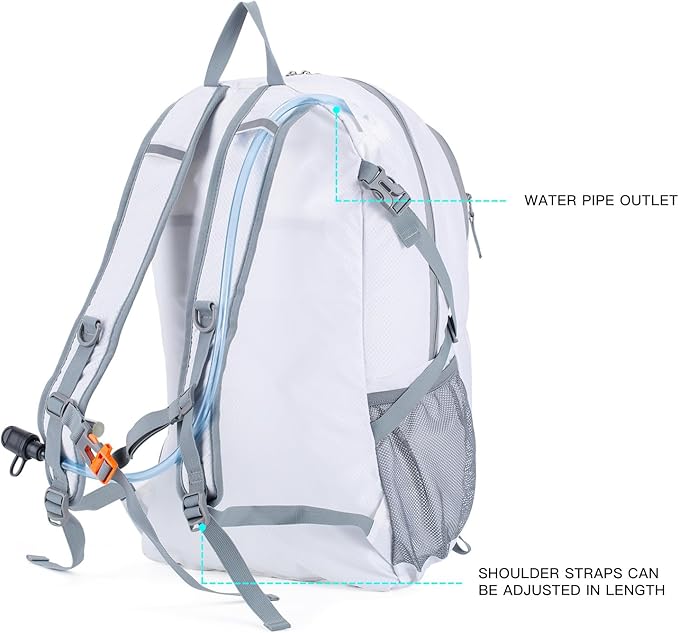 NODLAND Light Weight Packable Backpack for Travel Hiking 45L Foldable Water-Resistant Daypack Hydration Rucksack